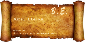 Buczi Etelka névjegykártya